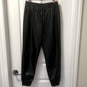 Zara Faux Leather Joggers